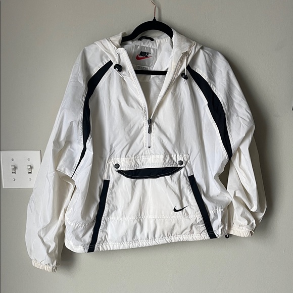 Nike Other - Vintage Nike White and Black Rain Jacket
